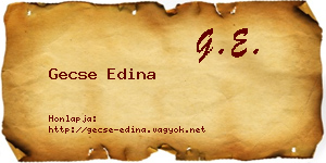 Gecse Edina névjegykártya